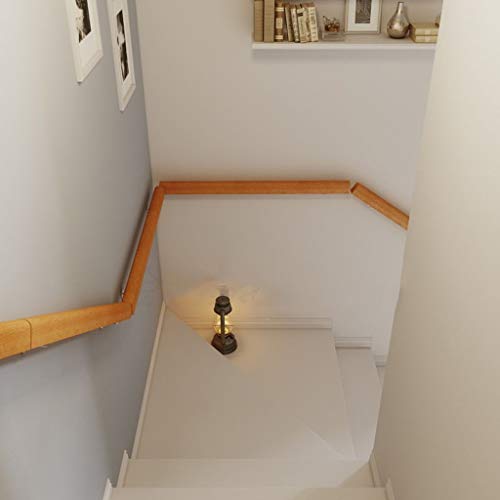 Main courante bois massif contre le mur escalier interior barre de support
