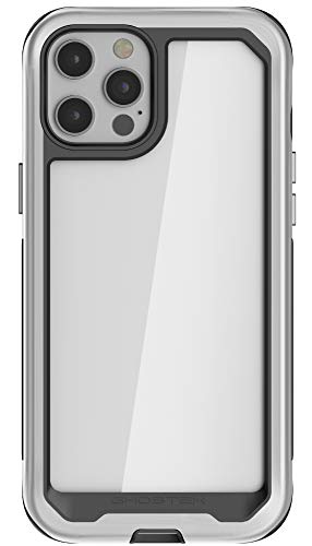 Ghostek Atomic Slim Designed for iPhone 12 Pro Max Case with Protective Metal Bumper Made of Super Tough Lightweight Military Grade Aluminum Alloy, iPhone 12 Pro Max 5G (6.7 Inch) (Brushed Aluminum)