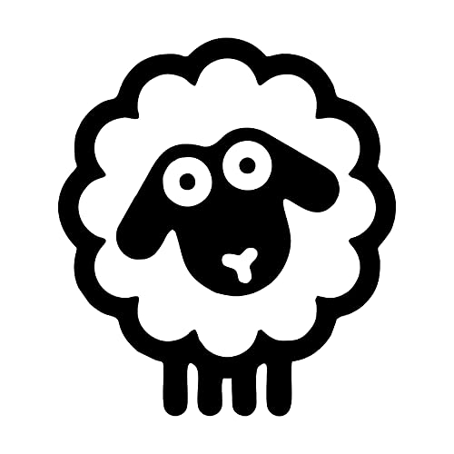 A.M.A shop ADESIVO PRESPAZIATO PECORA COLORE NERO