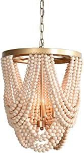 Suspension perle bois rustique pour illuminer votre îlot de cuisine et foyer