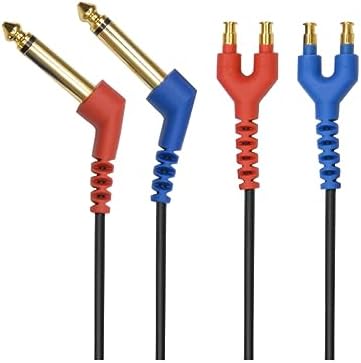 Audiometer Headphone Earphone Cable for TDH39 & DD45 Audiometric Headsets with Gold-Plated 2 x 6.35 mm Mono Jack, Length 2 Meter