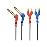 daily headset Audiometer Headphone Earphone Cable for TDH39 & DD45 Audiometric Headsets with Gold-Plated 2 x 6.35 mm Mono Jack, Length 2 Meter