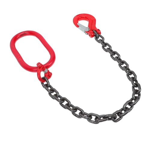UKCOCO Élingue Chaîne Levage Crochet Robuste Acier Manganèse Résistant Déformation Portable Chantier Construction Manutention