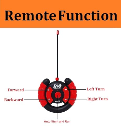 Image of Brand Conquer Remote Control Rock Crawler Mist Smoke Spray Function, High Speed 1:18 RC Car Toys for Boys 2WD Off Road Vehicle Toy Cars for Kids Monster Truck Rock Climbing Car Toy (Stunt Cars Red)