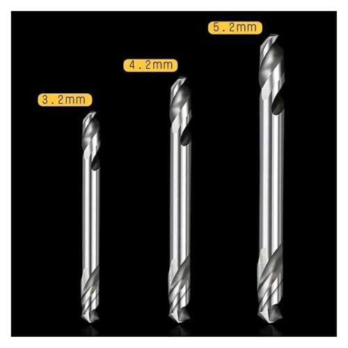 Forets de torsion 5.2mm haut de gamme en spirale double pointe pour métaux et bois rigides