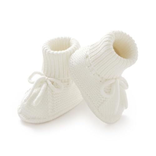 Image of mimixiong Baby Booties Newborn Infant Sock Shoes Hand Knitted Boy and Girl Cozy Shoes