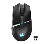 Corsair DARKSTAR WIRELESS MMO/MOBA Gaming Mouse - 26,000 DPI - 15 Programmable Buttons - Strain-Reducing Design - Long Battery Life - Black