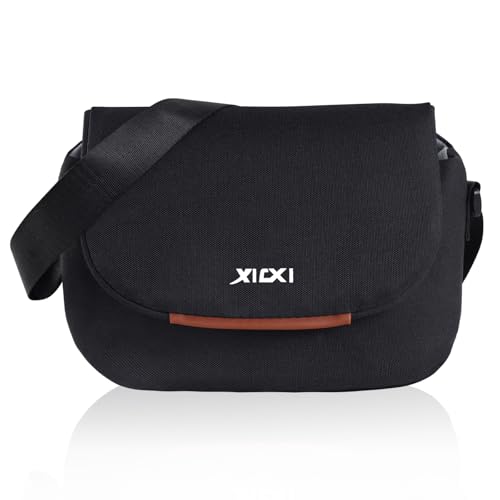 Hainue Mochila de câmara Reflex, 3 L mala para câmara SLR/DSLR, estojo impermeável anti-impactos mala de ombro, mala de câmara compatível com Sony/Canon/Fuji (preto)