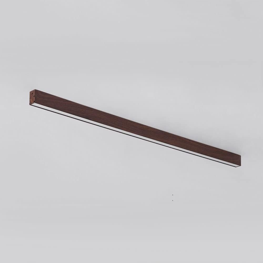 KXEcoLife Stair Chandelier Wood Ceiling Lamp Linear Flush Mount Light Fixture Long Strip Dimmable Farmhouse for Hallway Balcony Entryway Foyer Stairwe