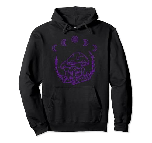 Lunar Moon Phases Cottagecore Mushroom Dark Academia Sudadera con Capucha