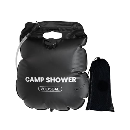 Bolsa para ducha portátil de camping, kit para baño al aire libre de 20 l, ducha solar portátil – para camping al aire libre, playa, natación, viajes, excursiones fuera de la puerta, deportes