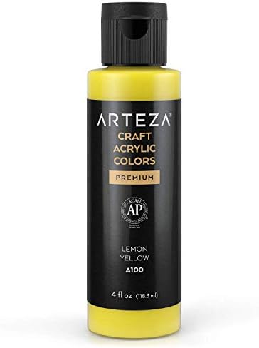 ARTEZA Craft Acrylic Paint, A507 Navy Blue, 118 ml Bottle, Water-Based, Blendable, Outdoor Craft Paint for Art & DIY Projects on Glass, Wood, Ceramics, Fabrics, Paper & Canvas