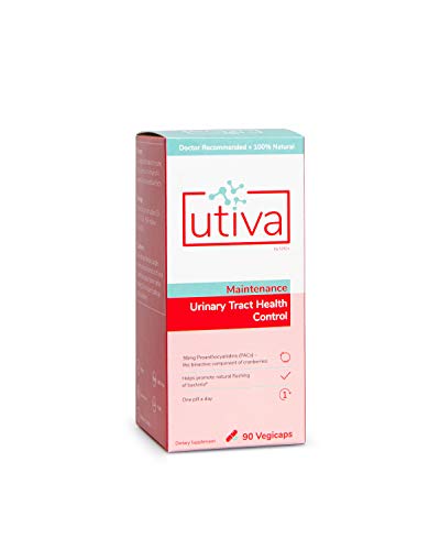 Utiva Cranberry Pills - 90 Vegi Capsules - 36mg PACs for UTI Prevention - 100% Natural Cranberry Supplements for Promoting a Healthy Urinary Tract, Non-GMO, Vegan and Gluten-Free, Bladder Health