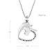 Oinsi Unicorn Cremation Jewelry For Ashes Of Loved One Keepsake Memorial Urn Necklace Pendant Women Girls Fashion Jewelry (Silver-Colorful Stone)