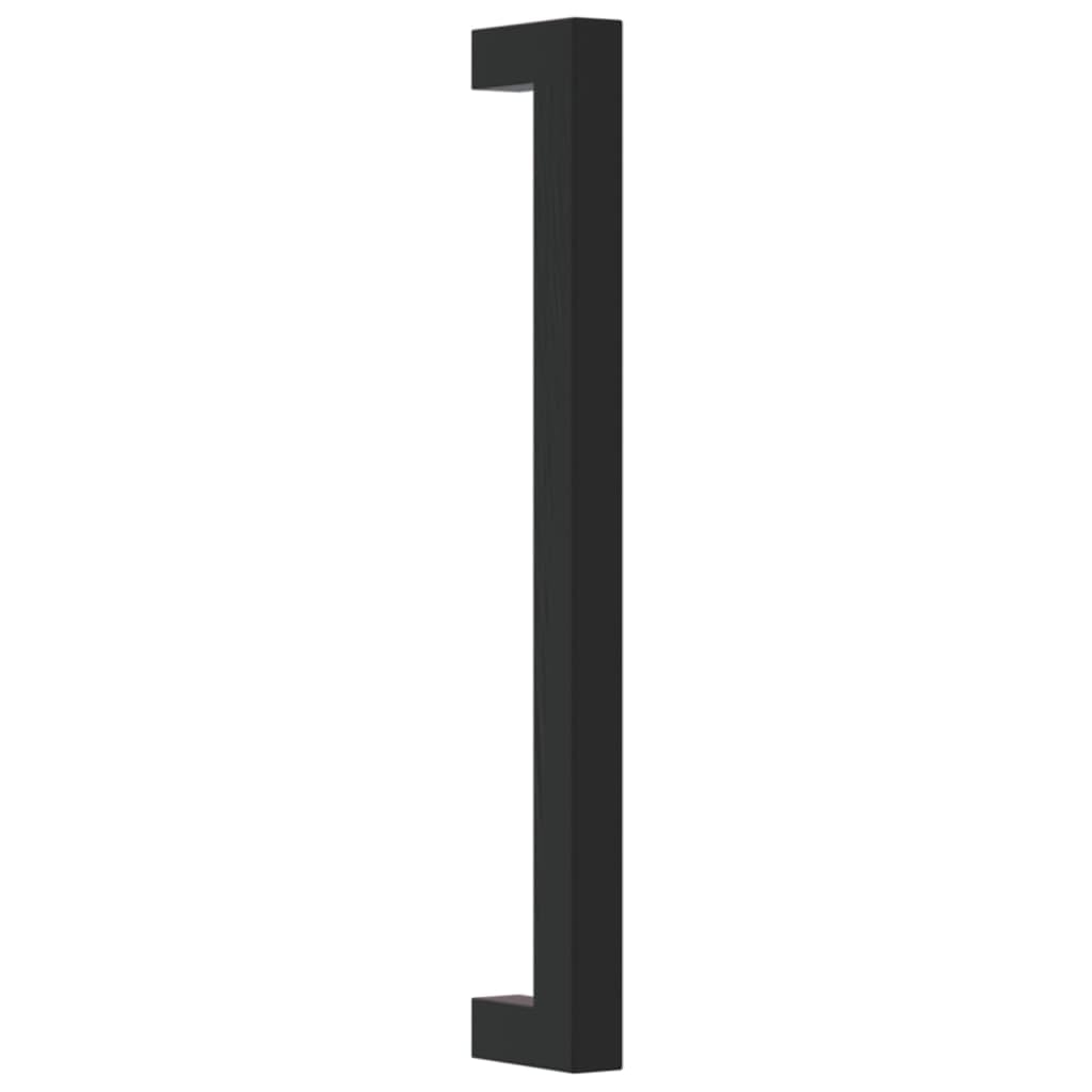 Tiradores para muebles (20 unidades, 192 mm, acero inoxidable, tubo cuadrado para cocina, baño, armario, cómoda, montaje DIY con tornillos), color negro
