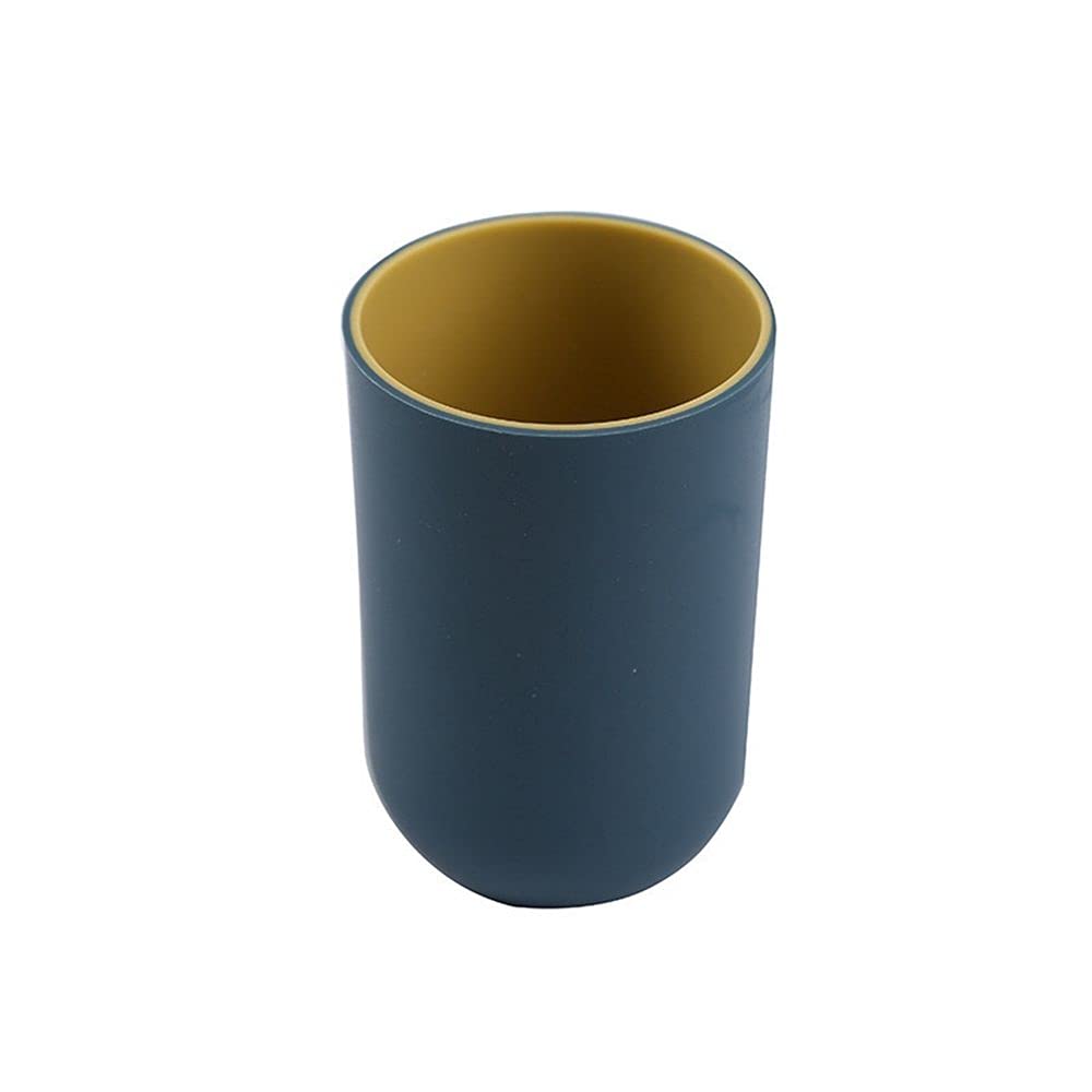 Plastic Water Tumbler Unbreakable Reusable Drinkware Glasses Tooth Brush Cups Multicolor Drinking Cups for Kids Couples dark blue