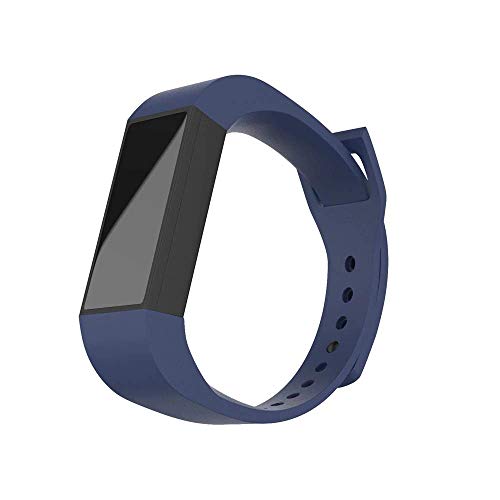 Image of Soft Silicone Bracelet Style Band Strap for Redmi Smart Band & Mi Band 4C (Blue) (Not for Redmi Smart Band pro)