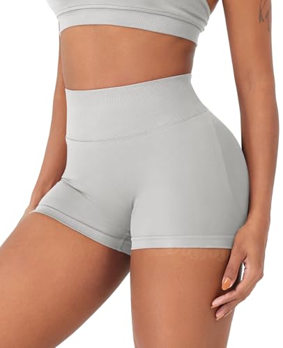 Image of VOYJOY Women Workout Impact Shorts 2.5 inch / 3.6 inch / 4.5 inch / 6 inch Scrunch Butt Booty | Tummy Control, High Waisted, Bike Short, Gentle Compression, for Women