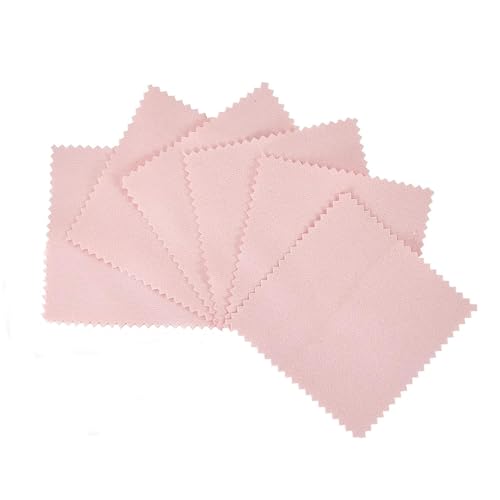 Silver Cleaning Cloths - 6pcs Premium Polishing Cloths - Silver Polishing Cloth - Silver Cleaning Cloth for Jewellery - Reusable Silver Cloth Double Sided Silver Jewellery Cleaner Cloth8 * 8cm