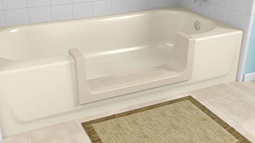 CleanCut Step Bathtub Accessibility Kit - Convert Existing Tub to Step-In Shower (Beige, Size Large)