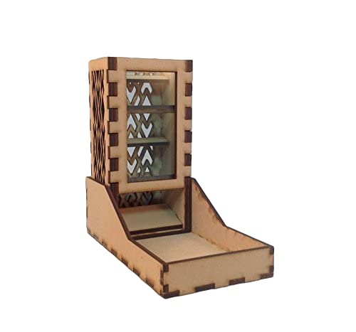 Mini Dice Tower And Tray V4 Glass Green Acrylic Window Laser Cut Mdf Unique Gift #TOP4