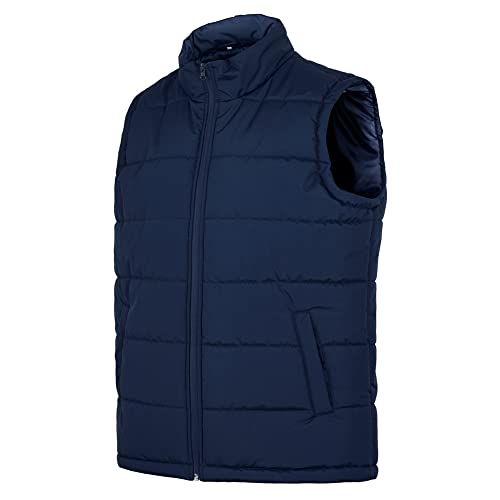 MADHERO Men's Puffer Vest Stand Collar Quilted Sleeveless Jacket Outerwear3