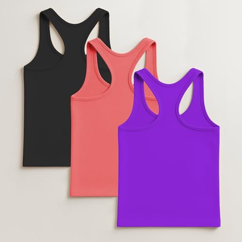Image of Kurve Premium Girls Seamless Supersoft Wide Strap Comfortable Racerback Tank (Made with Love in The USA)