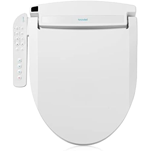 Brondell LT89 Electric Bidet Toilet Seat, Fits Elongated Toilets, White – Side Arm Control, Warm Water Wash, Strong Wash Mode, Stainless-Steel Nozzle, Nightlight and Easy Installation