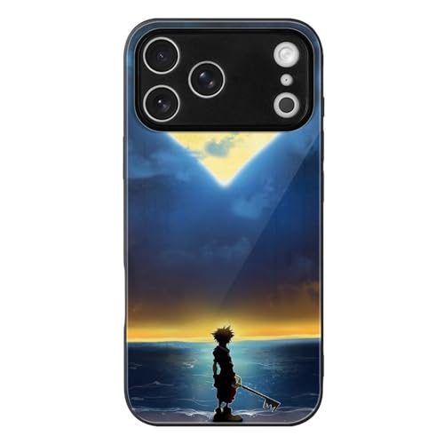 iPhone17 Pro Max用ケース キングダムハーツ スマホケース アイフォン17 Pro Max用ケース TPU 強化ガラス おしゃれ かわいい 携帯カバー 2025年新型 プレゼント