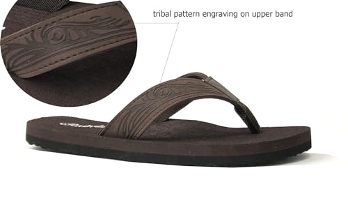 REDVOLUTION New Boys' Beach Sandal TRIBAL Tattoo | Geometric Bali Flip-Flop Sandals2