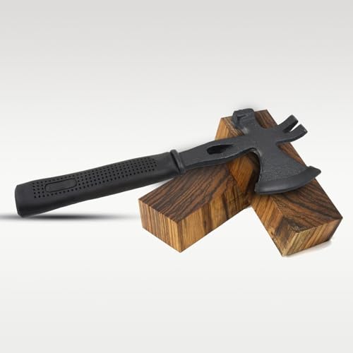 Image of Oblivion Multi Tool All in One - Multiuse Axe 3 in 1 Tool with Nail Puller & Hammer, Survival Hatchet for Garden, Wood Cutting, Camping & Outdoor Use, Durable Steel Head with Strong Grip (Pack of 1)