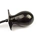 Rubberfashion Latex Butt Plug - Mini Ball - aufblasbarer Analplug mit Pumpe für Frauen und Männer 7,5 x 4 cm schwarz ohne festen Kern