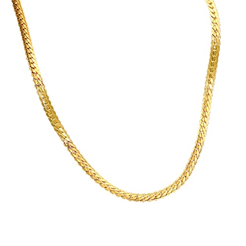 SANWOOD Trendy Necklace, 5mm 20Inches Men Necklace Twisted Chain Decoration Jewelry Long Lasting All Match Chain Necklace for Party