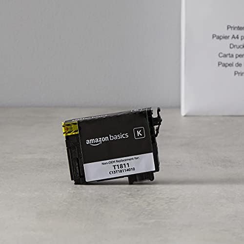 Amazon Basics Remanufactured High-Yield Inkjet Cartridge, Replacement for Epson T1811, XL, Black, Pack of 1