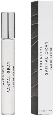 Lake & Skye Santal Gray Eau de Parfum, 0.5 fl oz (15 ml) - Aromatic, Woody, Spicy