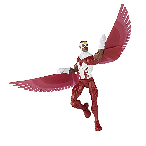 Marvel Legends Series Retrô Figura de 15 cm com Acessórios - Marvel's Falcão - F5882 - Hasbro, Verm