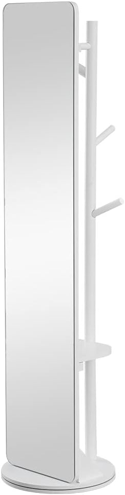 MiraHope 全身鏡 全身ミラー ハンガー付ミラー 洋服収納 回転ミラー