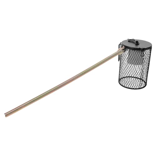 TOGEVAL Couvercle de Lampe Chauffante pour Reptiles en Métal Noir Abat-Jour Isolant Anti-Brûlure Compatible Terrarium Accessoire de Protection pour Lampe Chauffante D’Animaux de