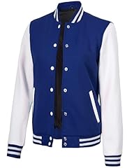 Womens Royal Blue and White Varsity Jacket