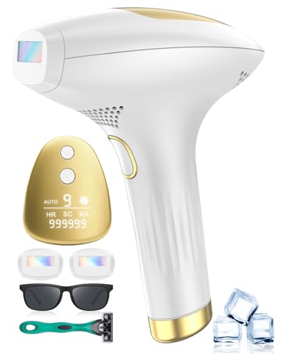 #Commissioniguadagnate<br>21J Epilatore a Luce Pulsata IPL con Raffreddamento Indolore 3 Modalità (HR/SC/RA) Design Unisex per Viso Zona Bikini Corpo Gambe e Ascelle