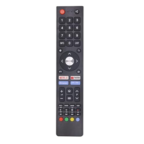 FOXRMT Télécommande pour Chiq Changhong UHD TV U55H7N L32H7N L40H7N L43H7N L50H7N L55H7N GCBL-TV02BDBIR U58H7N U43H7N U50H7N pour Saba SA24S46A9 SA32S67A9...
