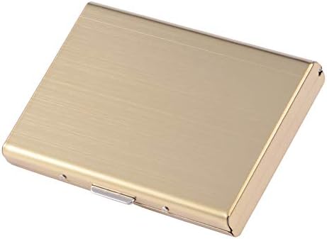 RFID Credit Card Holder for Women and Men, Stainless Steel Credit Card Wallet for Holding Debit Card and ID Card (Gold)