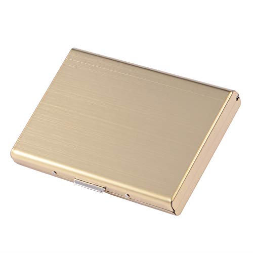 EASTNIGHTS RFID Credit Card Holder for Women and Men, Stainless Steel Credit Card Wallet for Holding Debit Card and ID Card (Gold)