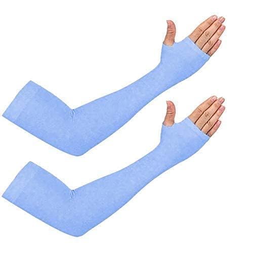 Image of Arm Sleeves Men & Women Sunlight Protection Protection from Dust, Pollution, Sunburn, UV Protection - Suitable for, Sports - Hand Summer Gloves (Pack Of 1)