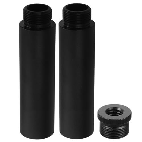 HAWILLOSCH マイクスタンド延長チューブ 変換アダプター付き 耐久性アルミ製 デスクマイク用ブームアーム延長棒 ライブ配信 録音対応 簡単取付