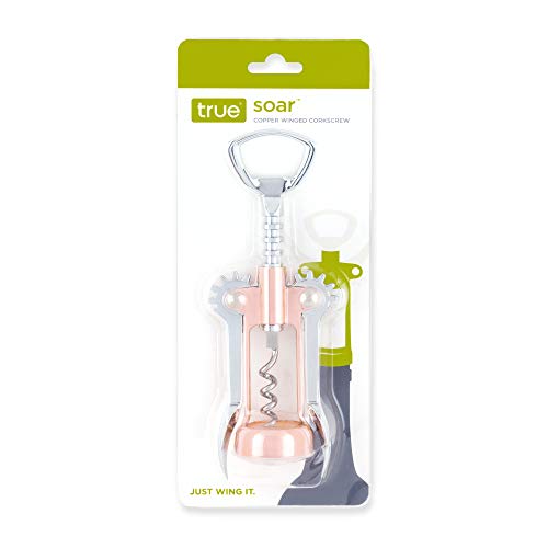 True Soar Copper Winged Corkscrew, Self Centering Worm, Bottle Opener #TOP3