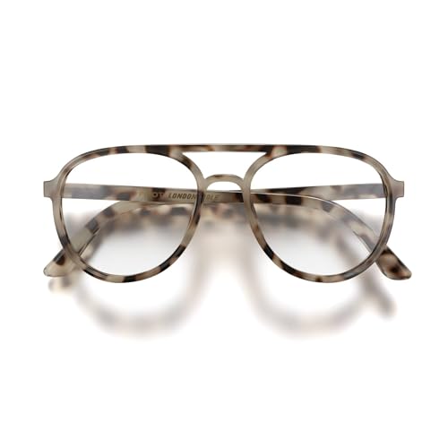 LONDON MOLE® Pilot reading glasses | Cool pilot style shaped readers | Men’s Women’s Unisex | Spring hinges