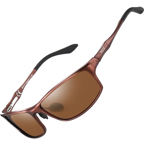 Image of DUCO Polarized Sunglasses for Men 100% UV400 Protection Metal Frame Driving Men's Sun Glasses