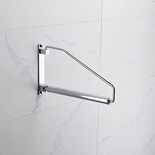 Newrain Laundry Hanger, Wall Mounted Clothes Hanger With Swing Arm Holder Brass Hanging Drying Rack Space Saver,Chrome #TOP2