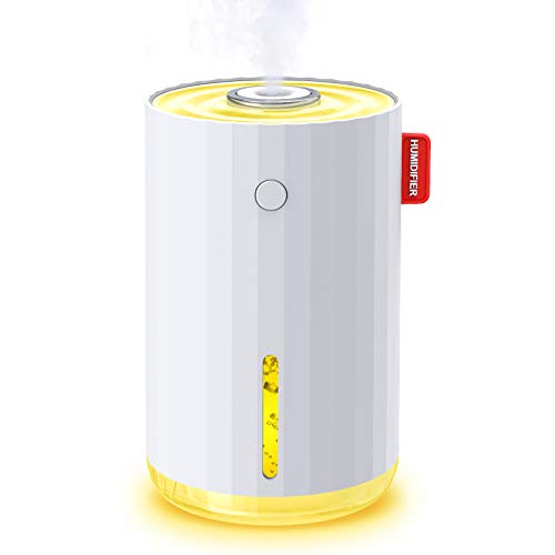 Tiluza Mini Humidifier, 280ml Cool Mist Small Humidifier with 2 Mist Modes, Whisper Quite, Automatic Shutoff and Night Light Function, Personal Portable Humidifier for Baby Bedroom, Office and Car